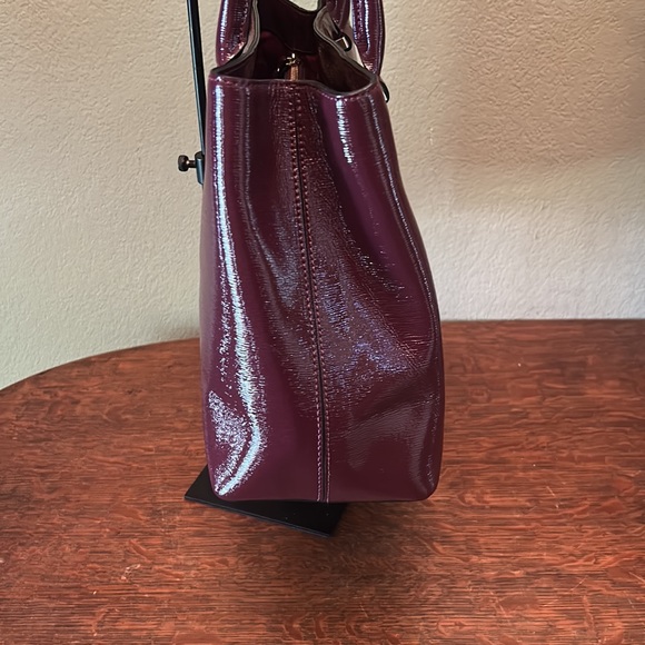 Kate Spade ♠️ New York, Bixby Place Mulled Wine Leather Elena Satchel - Picture 7 of 13